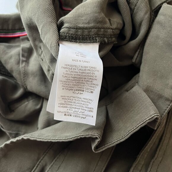 Boden Elgin Paperbag Shorts High Rise Green Lyocell Pockets - Size 8 - Picture 6 of 9